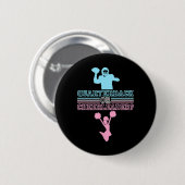 Football gender onthulling quarterback of Cheerlea Ronde Button 5,7 Cm (Voorkant /achterkant)