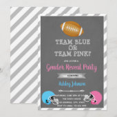 Football gender onthult partijuitnodiging kaart (Voorkant / Achterkant)