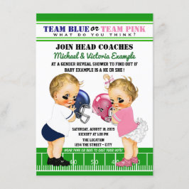 Football Gender Reveal Douche Uitnodigingen