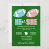 Football Gender Reveal Invitation Kaart (Voorkant)