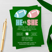 Football Gender Reveal Invitation Kaart