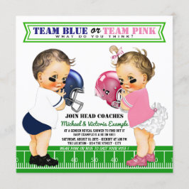 Football Gender Reveal Invitations Kaart