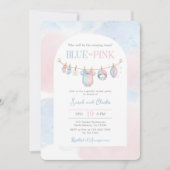 Football Gender Reveal Party Kaart (Voorkant)