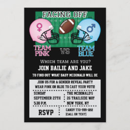 Football Gendergelijkheid onthullen Baby shower Kaart