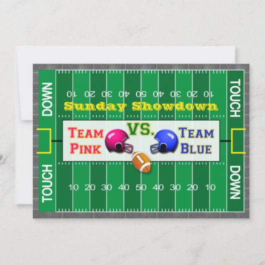 Football Gendergelijkheid onthullen uitnodiging to (Voorkant)