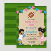 football genderonthullende uitnodiging (Voorkant / Achterkant)