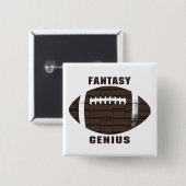 Football Genius van Mudge Studios Vierkante Button 5,1 Cm (Voorkant /achterkant)