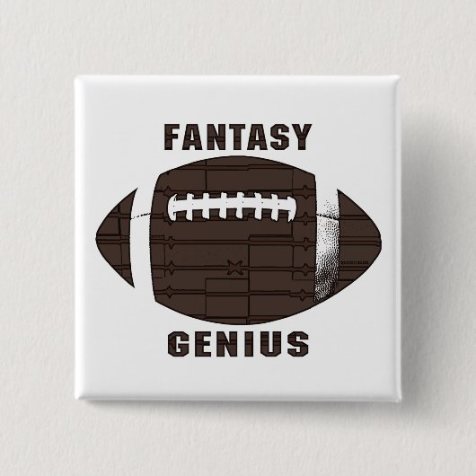 Football Genius van Mudge Studios Vierkante Button 5,1 Cm (Voorkant)