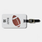 Football Gepersonaliseerde Custom Team Bag Label G Bagagelabel (Voorkant horizontaal)