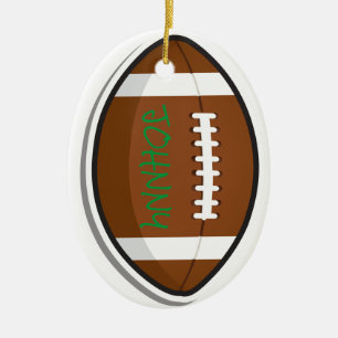 Football Gepersonaliseerde de Sport van de Speler  Keramisch Ornament