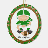 Football Gepersonaliseerde kerstversiering Keramisch Ornament (Links)