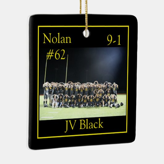 Football Gepersonaliseerde versiering Keramisch Ornament (Rechts)