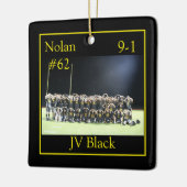 Football Gepersonaliseerde versiering Keramisch Ornament (Links)