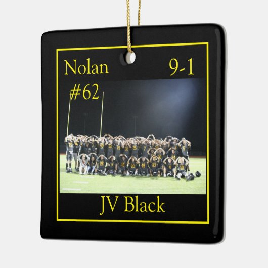 Football Gepersonaliseerde versiering Keramisch Ornament (Links)