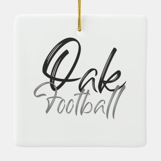 Football Gepersonaliseerde versiering Keramisch Ornament (Achterkant)
