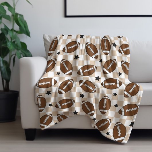 Football geruit sportpatroon fleece deken