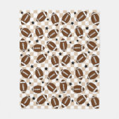 Football geruit sportpatroon fleece deken (Voorkant)