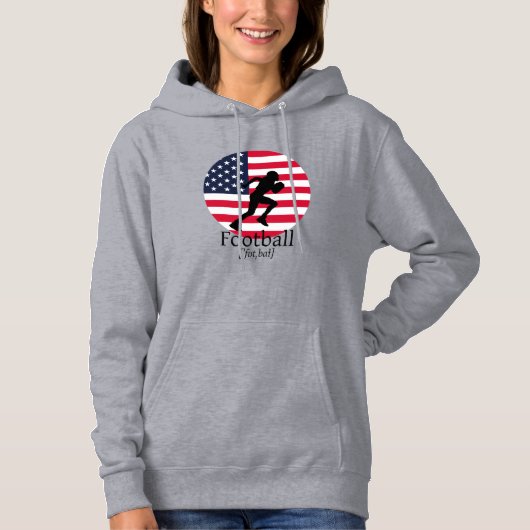 Football Geschenk Sport USA Amerika Ball Sterne Hoodie (Voorkant)
