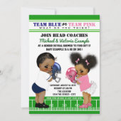 Football Geslacht onthult etnisch Baby shower Kaart (Voorkant)