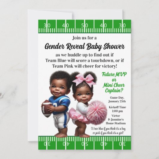 Football geslachtsopenbaring kaart (Voorkant)