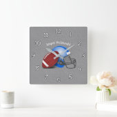 Football Gestructureerde Achtergrond foto personal Vierkante Klok (Huis)