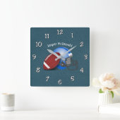 Football Gestructureerde Achtergrond foto personal Vierkante Klok (Huis)