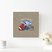 Football Gestructureerde Achtergrond foto personal Vierkante Klok (Huis)