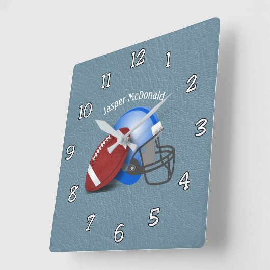 Football Gestructureerde Achtergrond foto personal Vierkante Klok (Hoek)