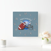 Football Gestructureerde Achtergrond foto personal Vierkante Klok (Huis)