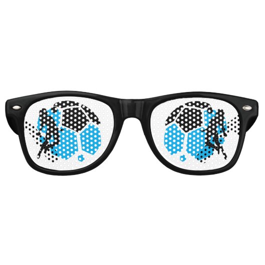 Football Girl Birthday, Football Player Gift Retro Zonnebril (Voorkant)