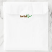 Football Girl Ronde Sticker (Tas)