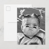 Football Girl Uitnodiging Briefkaart (Voorkant / Achterkant)