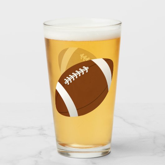 Football Glas (Achterkant gevuld)