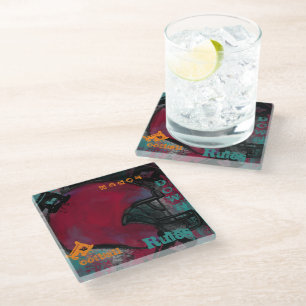 FOOTBALL GLAZEN ONDERZETTER