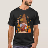 Football Gnome Thanksgiving Autumn Fall Season Boy T-shirt (Voorkant)