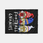 Football Gnomes Football With My Gnomies For Boys  Fleece Deken (Voorkant (Horizontaal))