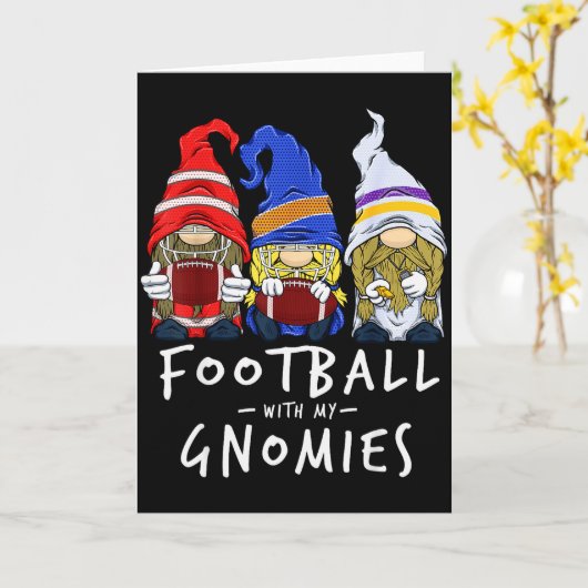 Football Gnomes Football With My Gnomies For Boys  Kaart (Gele Bloem)