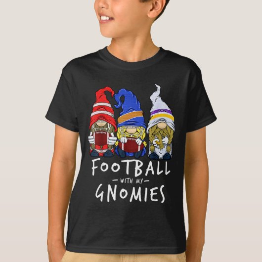 Football Gnomes Football With My Gnomies For Boys  T-shirt (Voorkant)