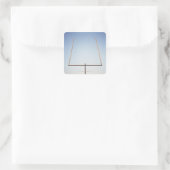 Football Goal Post Vierkante Sticker (Tas)