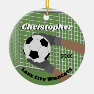 Football Goalie Keramisch Ornament