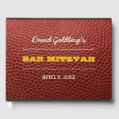 Football Gold Bar Mitzvah gastenboek (Voorkant)