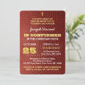 Football Gold Bevestigingsuitnodiging Kaart (Staand voorkant)