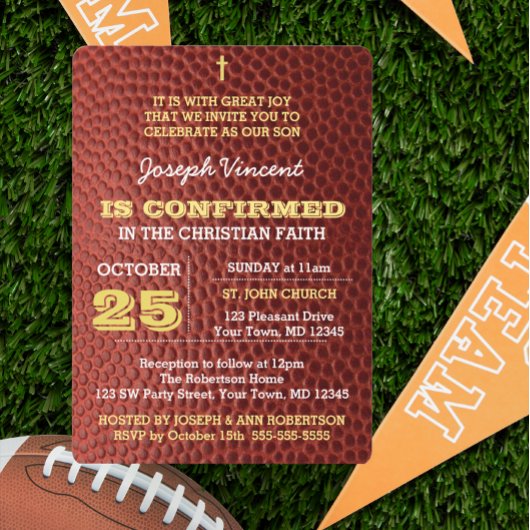 Football Gold Bevestigingsuitnodiging Kaart