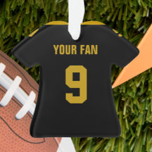 Football Gold & Black Jersey Ornament