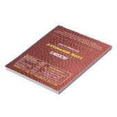 Football Gold Party Favor Chocolade Snoep Wrappers Notitieblok (Linkerzijde)