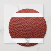 Football Gold Ronde Uitnodiging (Achterkant)