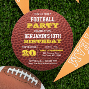 Football Gold Ronde Uitnodiging