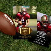 Football Graduation Party Folie Uitnodiging