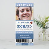 Football Graduation Party nodigt uit Kaart (Staand voorkant)