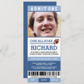 Football Graduation Party nodigt uit Kaart (Voorkant / Achterkant)